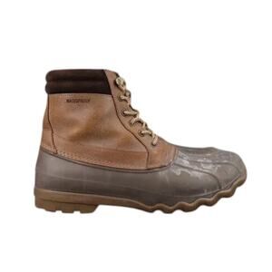 Sperry Shoes Mens 8 Boots Duck Outdoor Leather Waterproof Brewster Lace Up Brown